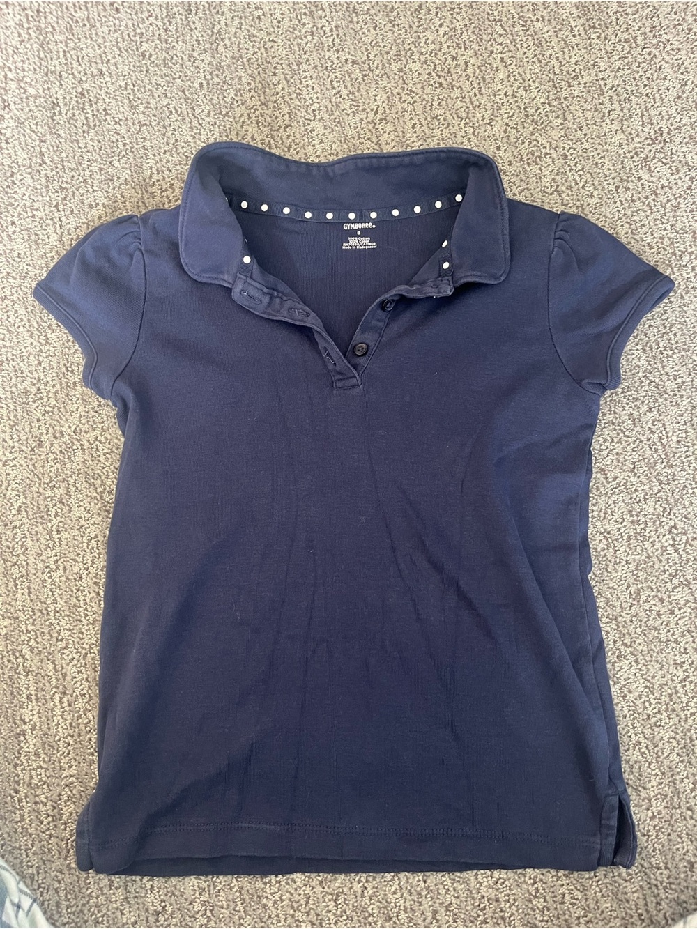 Gymboree Navy Polo Shirt with Dot-Trim Collar